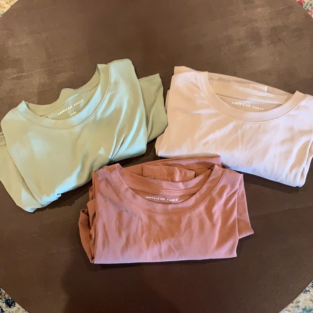 3 American Eagle baby doll tees